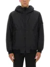 Stone Island Padded Jacket With Drip-proof And Wind-resistant In Black