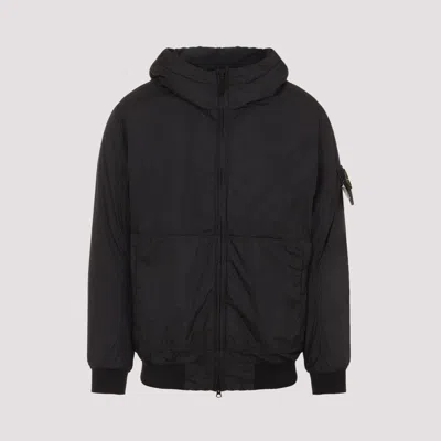 Stone Island Padded Jacket With Drip-proof And Wind-resistant In Black