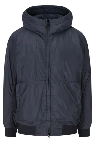 Stone Island Padded Jacket With Drip-proof And Wind-resistant In Blue