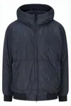 Stone Island Padded Jacket With Drip-proof And Wind-resistant In Blue