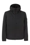 Stone Island Padded Jacket With Hood And Drip-proof In Black
