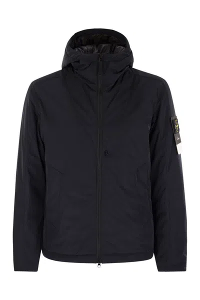 Stone Island Padded Jacket With Hood And Drip-proof In Blue