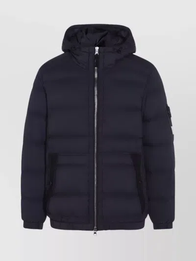 STONE ISLAND PADDED JACKETS WITH ARM PATCH DETAIL