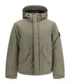 Stone Island Bicolor Polyester Shell Jacket In Gray