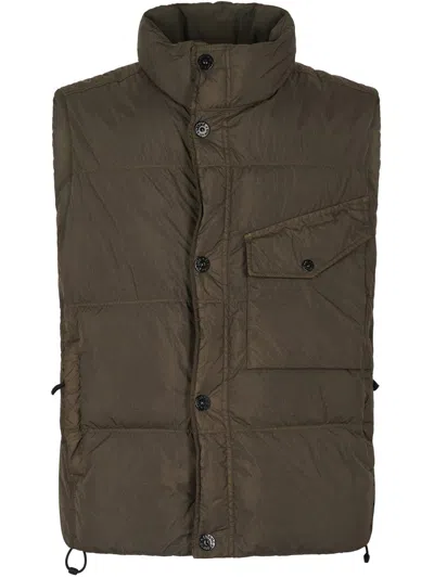 STONE ISLAND STONE ISLAND PADDED OVERSIZED JACKET WITH HIGH COLLAR AND FLAP POCKET