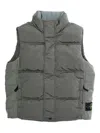 Stone Island Padded Panelled Vest In Blue