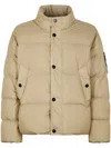 Stone Island Padded Quilted Jacket With High Collar In Multi