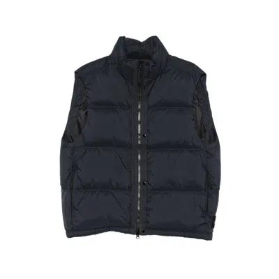 Stone Island Padded Ripstop Gilet In Blue