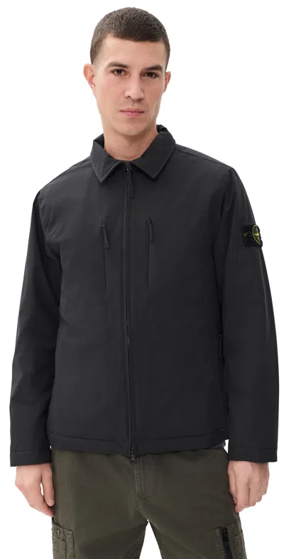 Stone Island Padded Soft Shell Coach Jacket Black