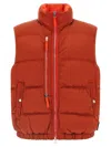 Stone Island Quilted Vest With High Collar And Pockets In Red