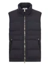 Stone Island Padded Zip-front Vest In Black