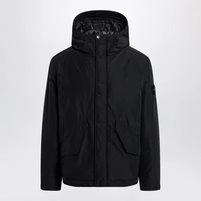 Stone Island Padded Zip-up Jacket In Black