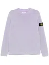 Stone Island Painted-effect Sweater In Purple