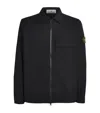 Stone Island Comfort-fit Overshirt With Gusseted Chest Pocket In Black