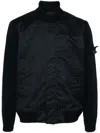 Stone Island Panelled Bomber Jacket In Blue