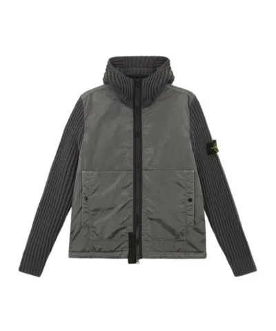 Stone Island Panelled Jacket In Gray