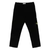 Stone Island Regular Tapered Cargo Trousers With Elastic Waistband In Black