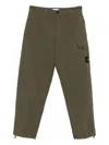 Stone Island Cargo-pocket Cotton Trousers In Green