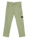 Stone Island Logo-patch Panelled Trousers In Green