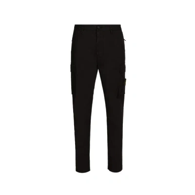 Stone Island Pantalon Cargo In Black
