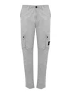 Stone Island 3100303 Trousers In Old Effect Canvas In Gray