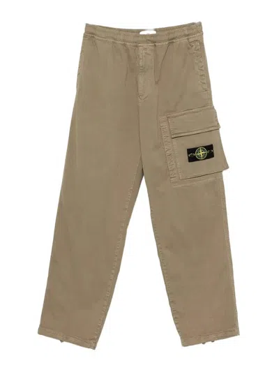 Stone Island Logo-patch Cargo Pants In Neutral