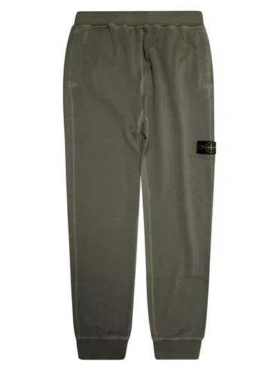 Stone Island Pantalone Felpa Malfile In Beige