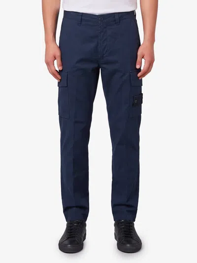 Stone Island Pantalone Ghost Cargo In Blue