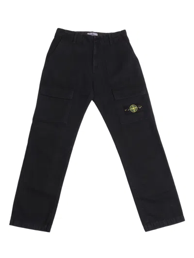 Stone Island Kids'  Pantalone Loose/comfort In Black