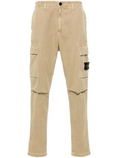 Stone Island Compass-badge Cargo Pants In Biscuit