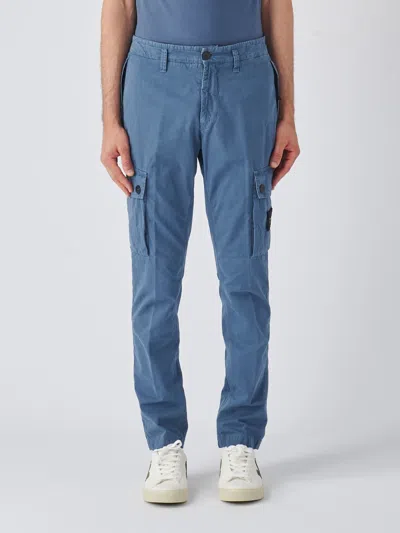 Stone Island Pantalone Slim Trousers In Blu Scuro