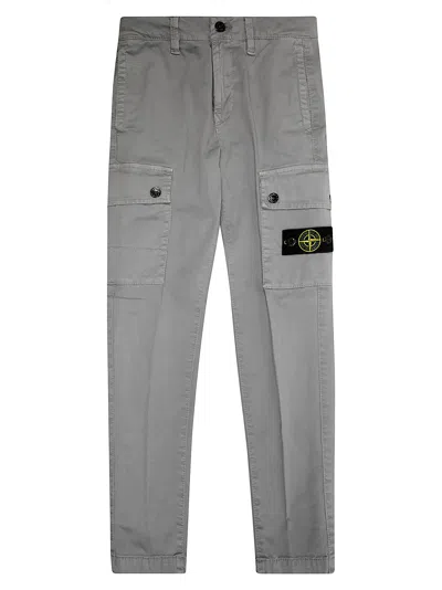 Stone Island Logo Patch Slim-fit Cargo Pants In Brown