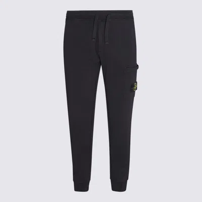 STONE ISLAND STONE ISLAND DARK BLUE COTTON PANTS