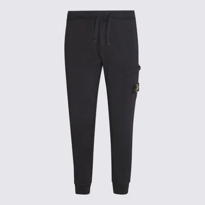 STONE ISLAND STONE ISLAND BLACK COTTON PANTS
