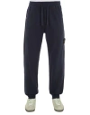 Stone Island Compass-patch Cotton Track Pants In Blue