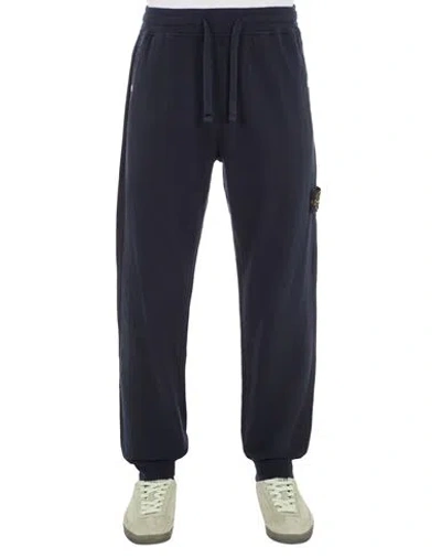 Stone Island Pantalons Sweat Bleu Coton In Black