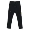 Stone Island Compass-patch Cargo Trousers In Black