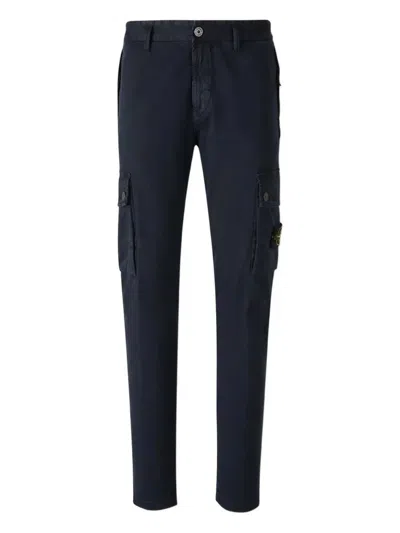 STONE ISLAND `STRETCH BROKEN TWILL COTTON` PANTS