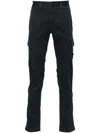 Stone Island Compass-patch Cargo Trousers In Black