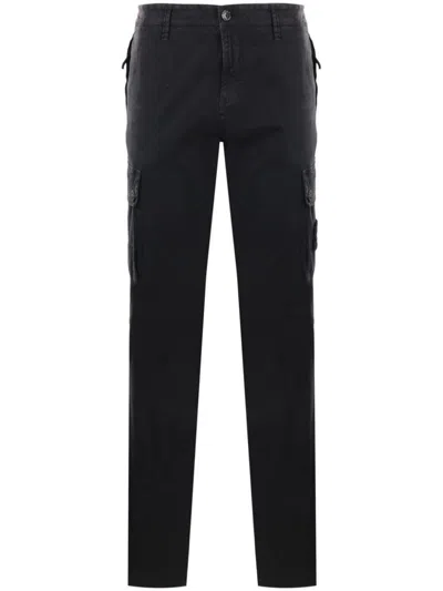 Stone Island Black Stretch Cotton Cargo Pant