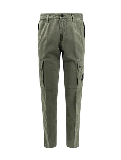 Stone Island Compass-badge Cargo Trousers In Muschio