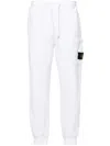 Stone Island Compass-badge Cotton Track Pants In White