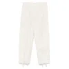 Stone Island Embroidered-logo Trousers In Beige