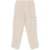 Stone Island Linen Trousers In Beige