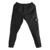 Stone Island Cargo Trousers With Logo Patch In Black