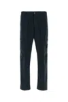 Stone Island Cotton Stretch Trousers Multiple Pockets In Blue