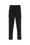 Stone Island Cotton Stretch Trousers Multiple Pockets In Blue