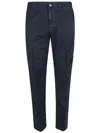 Stone Island Cotton Trousers With Logo In Blue