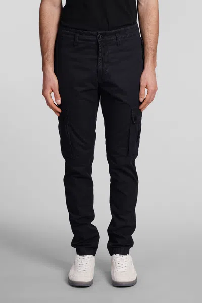 Stone Island Trousers In Blue Cotton