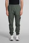 STONE ISLAND PANTS IN GREEN COTTON